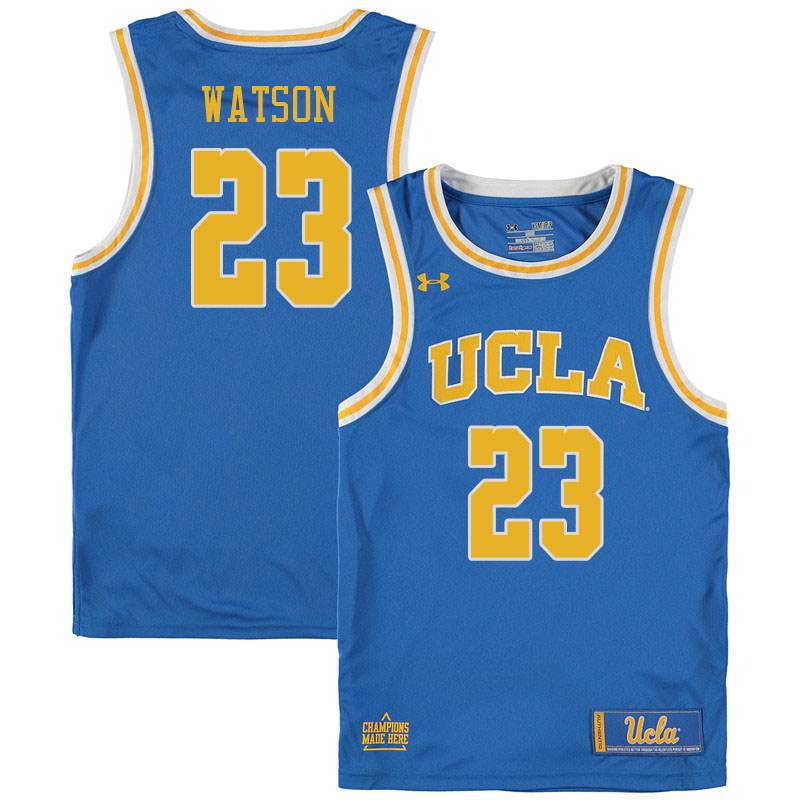 Men #23 Peyton Watson UCLA Burins College Basketball Jerseys Sale-Blue - Click Image to Close